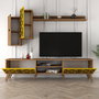 Hanah Home Unidad de TV Clase S - Nogal y Amarillo
